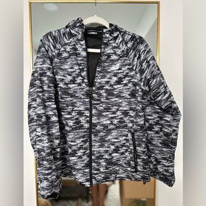 New Balance Black, White and Gray Raincoat Jacket